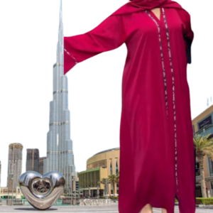 عباية مغربية ثوب كريب روزا الممتاز